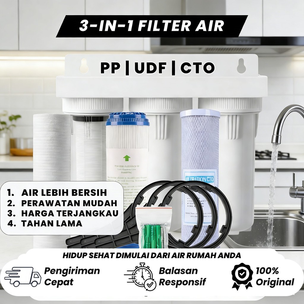 Filter Air 3 Tahap - Air Sumur Bor / PDAM / Filter Zat Besi – Der Doly
