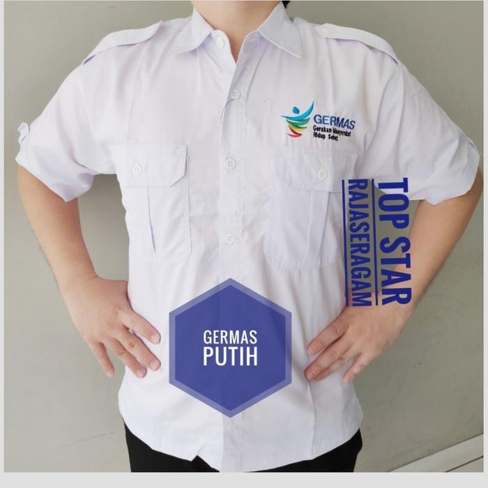 SERAGAM KEMEJA BAJU GERMAS PUTIH GERAKAN MASYARAKAT SEHAT