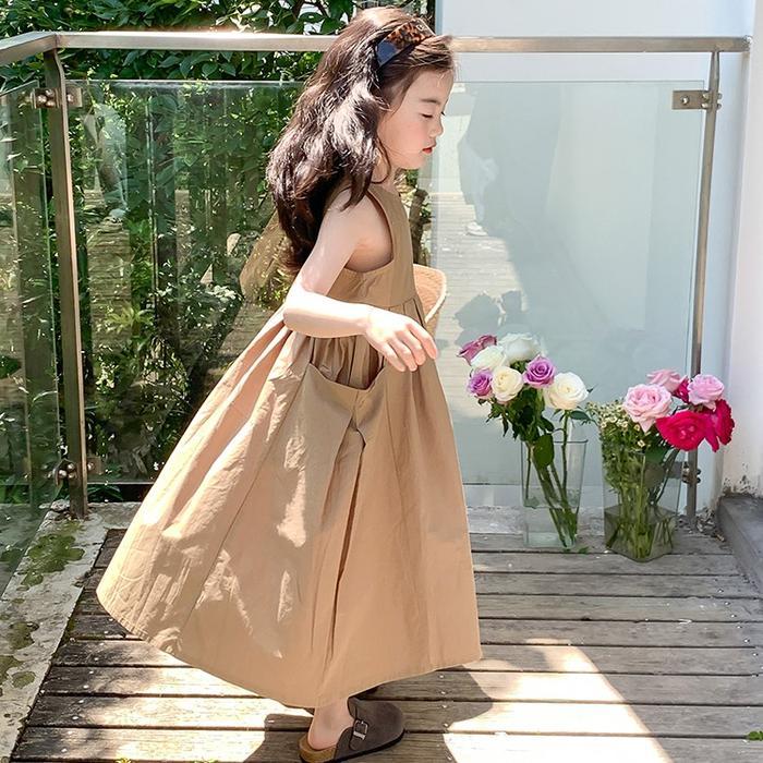 DRES PANJANG ANAK PEREMPUAN UMUR 3-12 TAHUN LENGAN ROMPI / DRES ANAK - ANAK