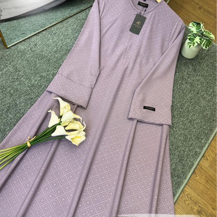 Zaenab Abaya Gamis Embos Abaya Syari Gamis Terlaris Hitam Putih Dress Panjang Cantik Lembut