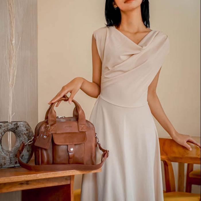 TERMURAH BUCINI Mentik Leather Satchel & Shoulder Bag READY STOCK