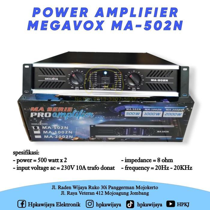 POWER AMPLIFIER MEGAVOX MA 502N BARU AMPLI MEGAVOX MA502N