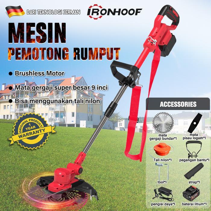Promo Ironhoof Brushless Mesin Pemotong Rumput Baterai 48V Potong Rumput