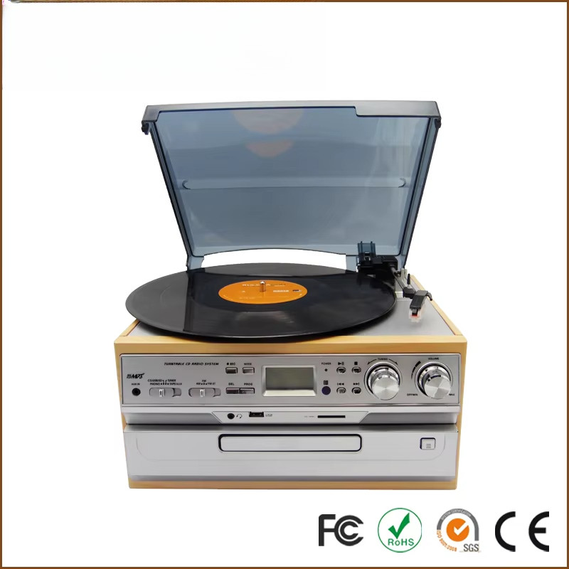 Vinyl Turntable Phonograph Player Stereo Cassette Tape Player