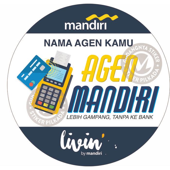 STIKER VINYL AGEN MANDIRI BULAT