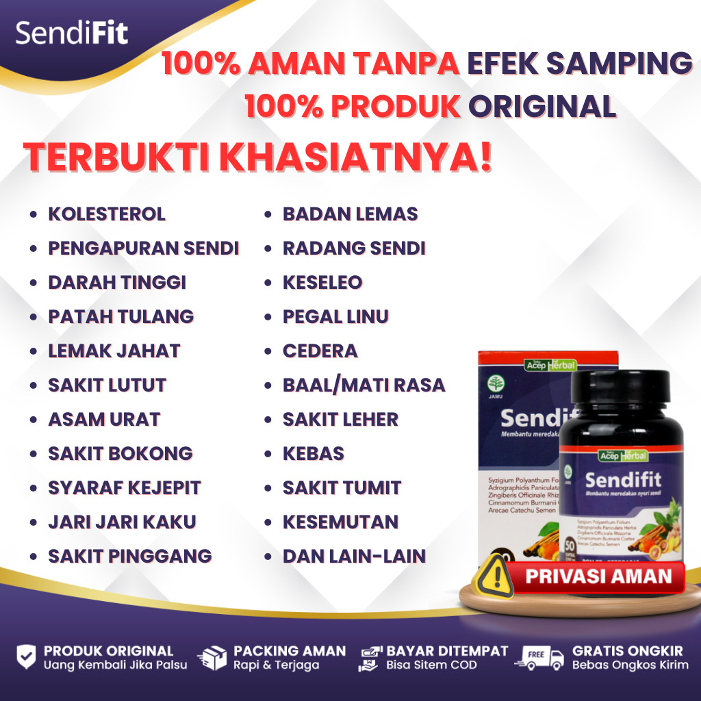 Obat Herbal Sendi & Tulang SendiFit Original – Atasi Asam Urat & Radang Sendi