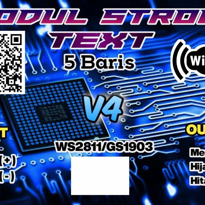 modul strobo text wifi 5 baris versi 4