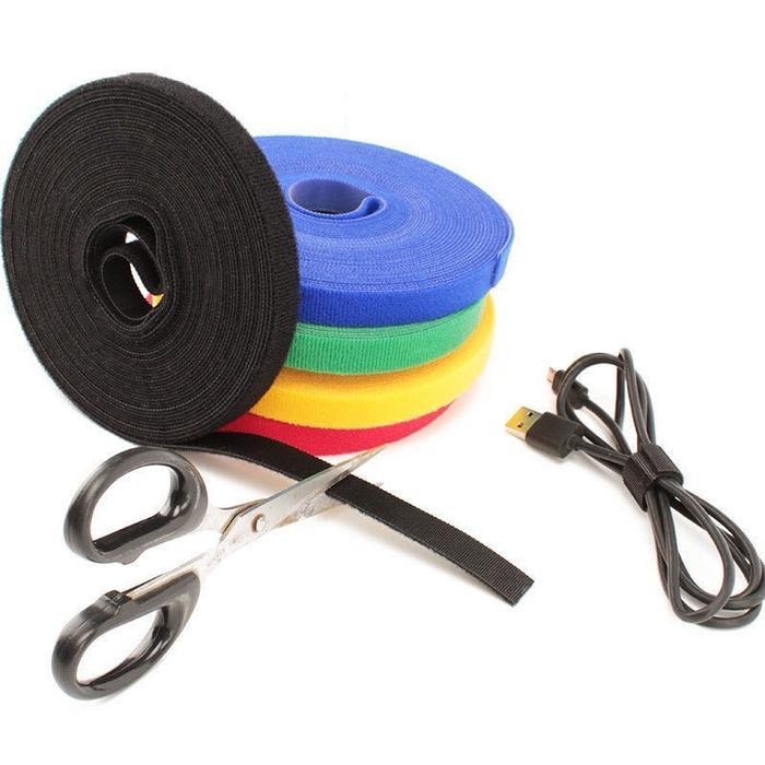 5m Velcro Strap Velcro Pengikat Kabel Tanaman Fiber Velcro Cable Tie Serbaguna Kabel Velcro