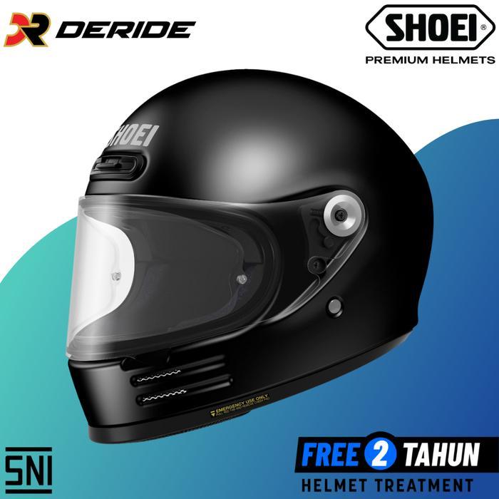 ORIGINAL Helm SHOEI GLAMSTER BLACK Full Face Helm Classic SNI READY STOCK