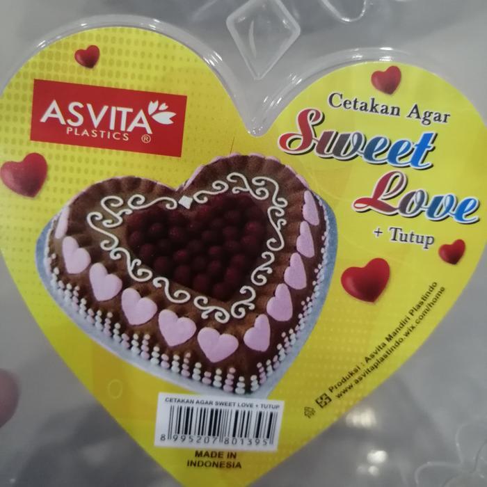 Cetakan Puding Love + Tutup/Cetakan Agar Love +Tutup Co