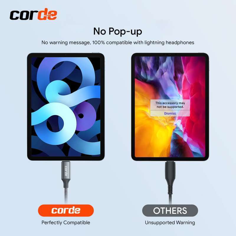 CORDE Converter Apple Lightning to Type C Support Audio Voice Data COG120