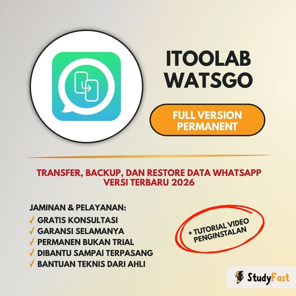 iToolab WatsGo 2026 Full Version Original | Solusi Transfer WhatsApp Android & iPhone + Tutorial