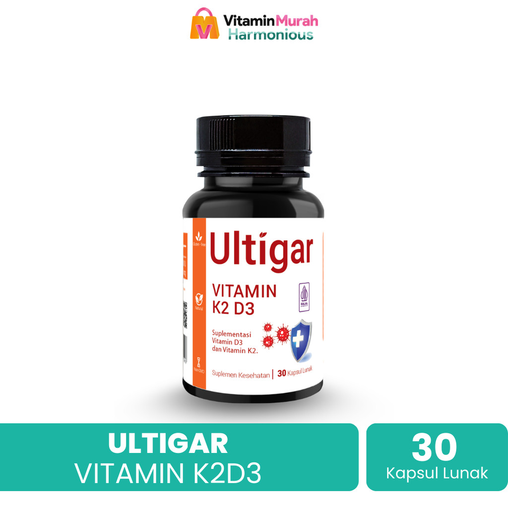 ULTIGAR VITAMIN K2 D3 SUPLEMEN KESEHATAN ISI 30 & 100 KAPSUL LUNAK