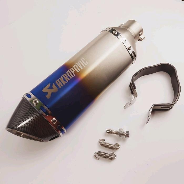 Knalpot Akrapovic Hd Blue Asli Import Taiwan