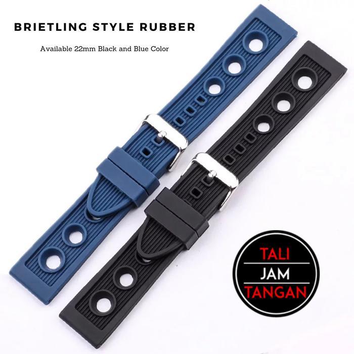 Ready 22mm Rally Rubber Style Tali Jam Tangan Karet Rally Bolong-bolong