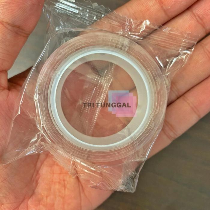 Double Tape Gel Isolasi Bening 2 Sisi Perekat Dinding Tembok