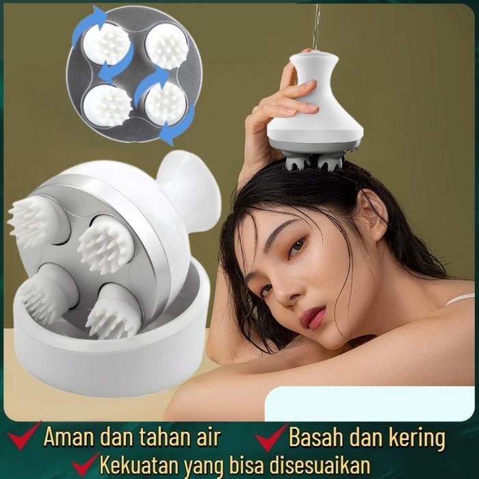 Promo Pemijat Kepala Elektrik / Scalp Massager / Alat Pijat Elektrik Kepala Yang Menenangkan Terapi