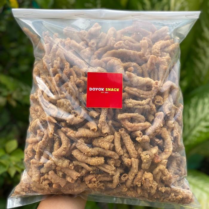 500G Keripik Usus Original Asin Kriuk Camilan Snack Food Jaya Makmur 2 Cemilan Makanan Pedas Kerupuk