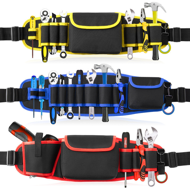Tas Penyimpanan Alat Sabuk Roulette Obeng Elektrik Bor Sabuk Alat Listrik Set Alat Poliester Tas Pin