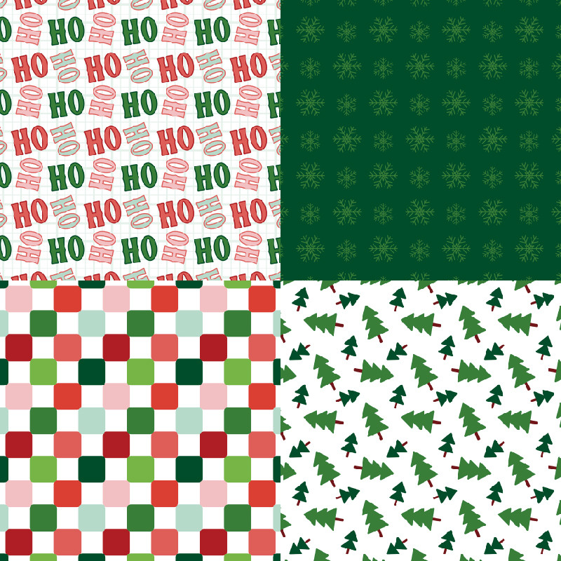 24 Sheets 6"X6" Feelin Merry/Happy Christmas Paper Pad Pattern Papers Design Paper for Decorative