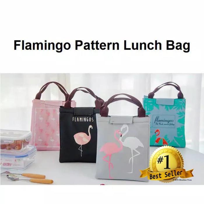 TAS BEKAL COOLER BAG / LUNCH BAG MOTIF FLAMINGO