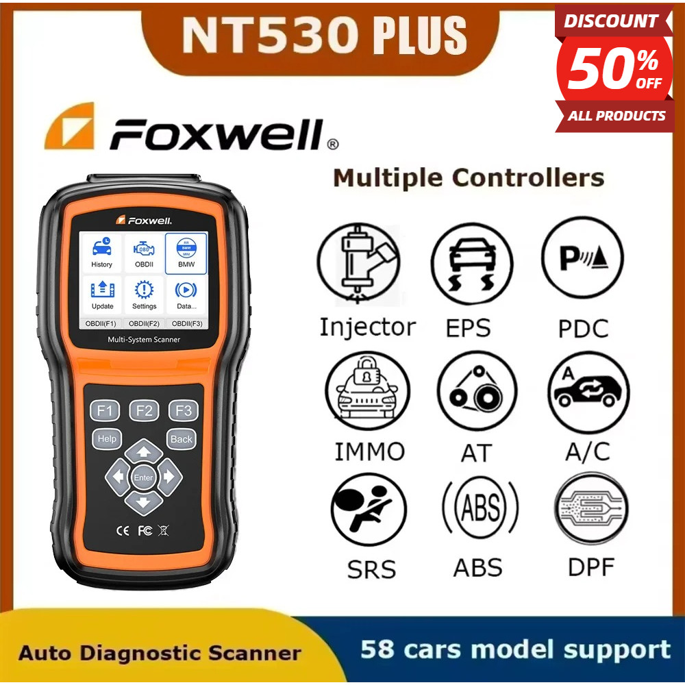 Foxwell NT530 PLUS WIFI Universal Auto Diagnostic Tools Car obd2 Scanner for Nissan Porsche Ford Bmw