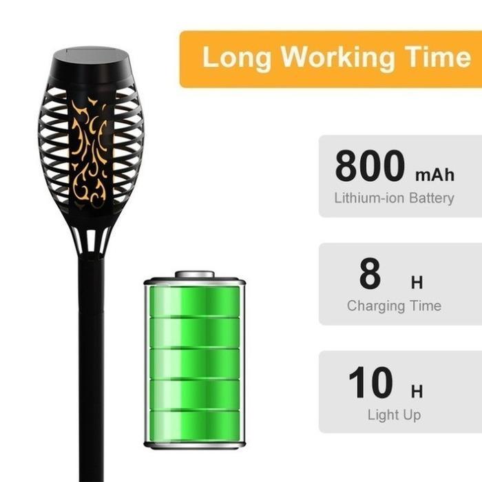 Lampu Hias Taman Solar Lampu Taman Obor Solar LED Lampu Taman Solar Model Api Obor lampu sinar