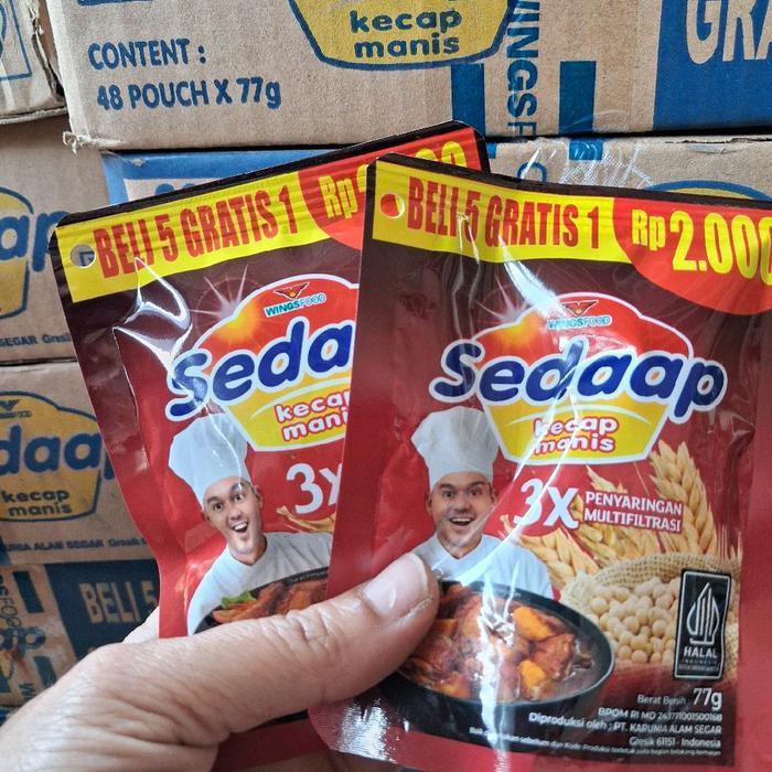 Kecap Manis Cap Sedap 1 Dus Isi 48 Pouch - Cup, Pedas - Tiram, Saos, Botol BR