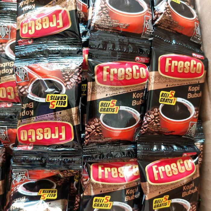 Kopi Bubuk Fresco Mini 1 Renteng Tanpa Gula Coffee Robusta BR