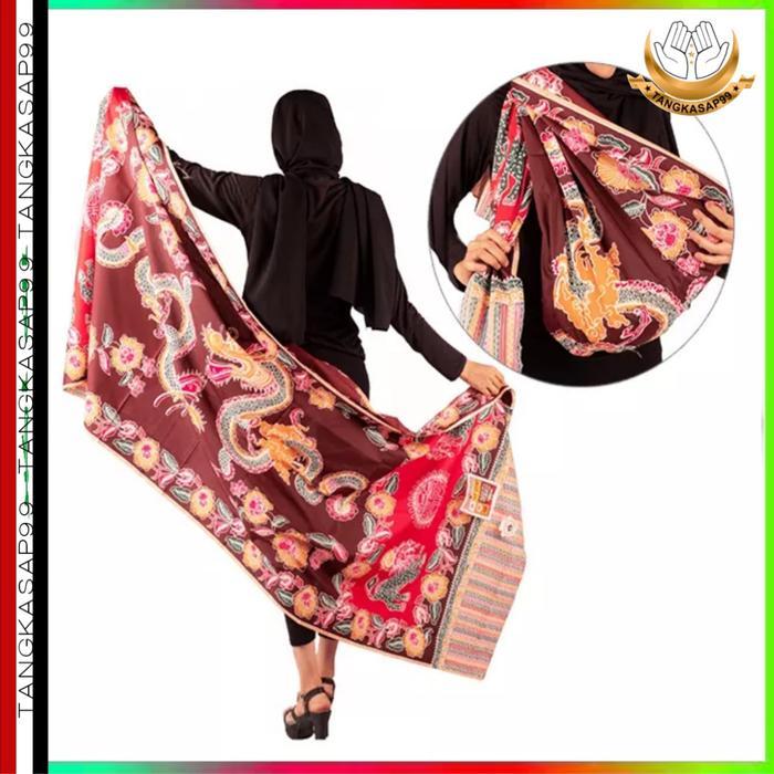 Jarik Gendong Bayi Bumi Jaya Mahkota Corak Liong Biru Merah Ungu - Kain Jarik Batik Panjang 24090cm