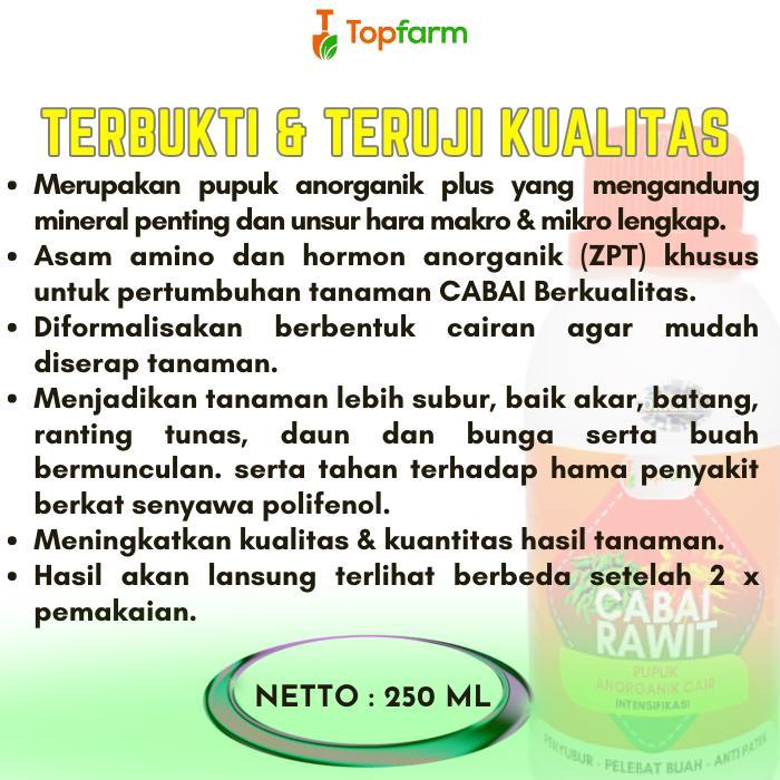 PUPUK CABE RAWIT - BOOSTER CABE RAWIT / PUPUK PENYUBUR TANAMAN CABAI / PUPUK PELEBAT BUAH CABE RAWIT