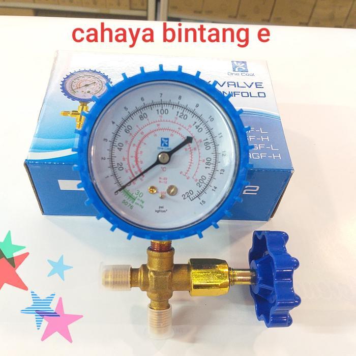 Manifold Single Alat Ukur Freon Ac 220 Psi Analizer Non Sigh Glass