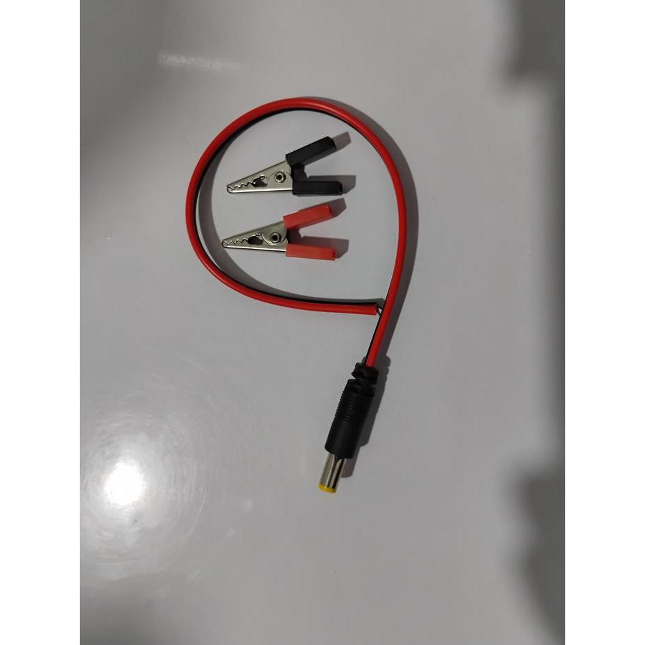 "New" JEPIT AKI / JEPIT BUAYA / KABEL DC MALE 5.5 MM JEPITAN AKI+KABEL