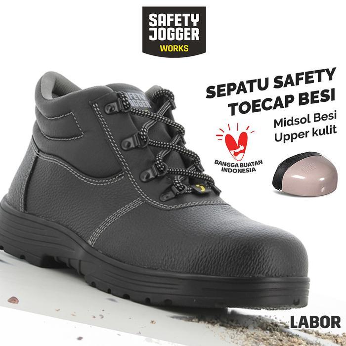 Safety Jogger Works Labor S3 Mid Sepatu Pekerja Proyek Steel Tocap Nitrile Outsole