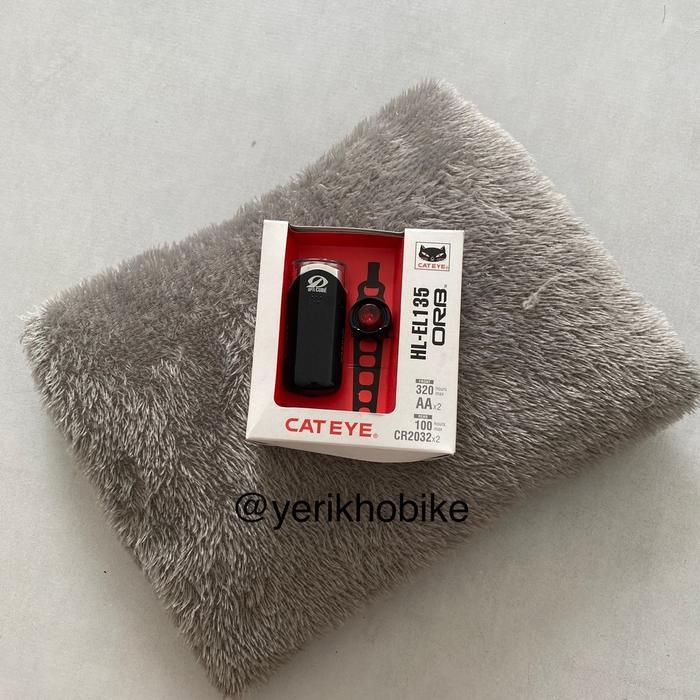 Lampu Sepeda 1 Set Depan Belakang Cateye Hl 135 + Omni 3 / Orb