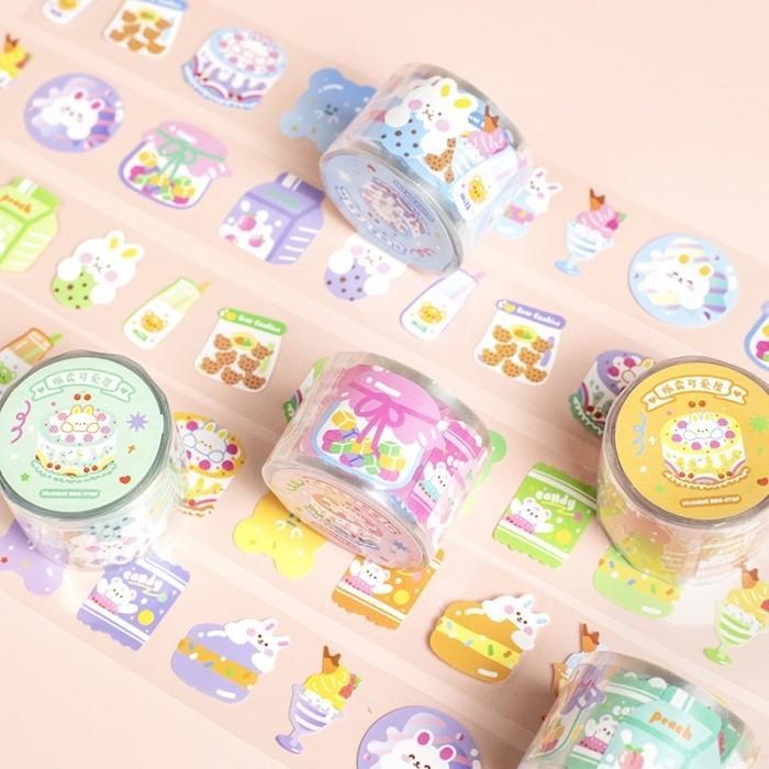 1 Rol Washi Tape Gulungan Kue Birthday Cake Sticker Stiker Masking 08