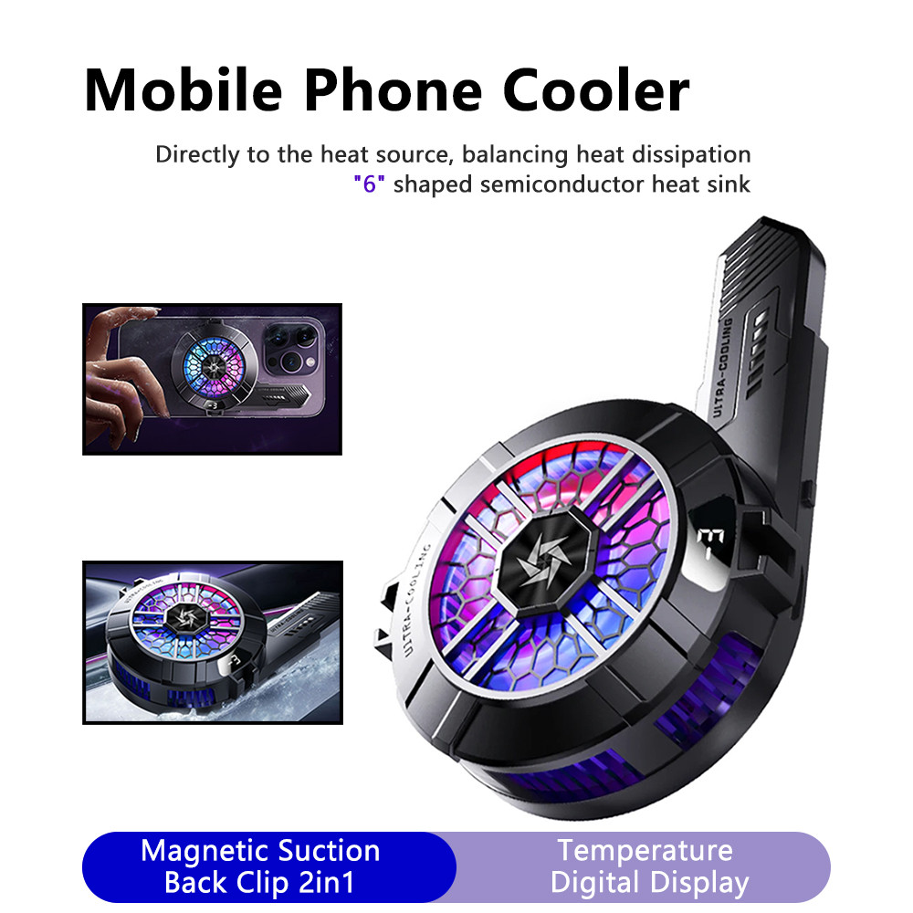 Mobile Phone Semiconductor Cooler "6"Shaped Semiconductor Cooling Fan Radiator for IOS Android SL33