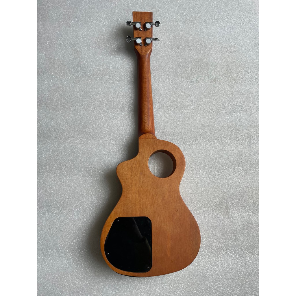 Rare Stock Slate Defect Electric Ukulele 23 Inch Portable Travel Concert Solid Wood Ukulele Silent