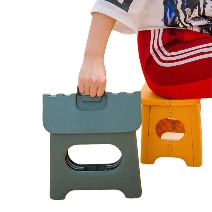 Bangku Lipat Kursi Jongkok Portable Mini Ringan Kuat Hemat Ruang Dapur Kamar Mandi Plastik Furniture