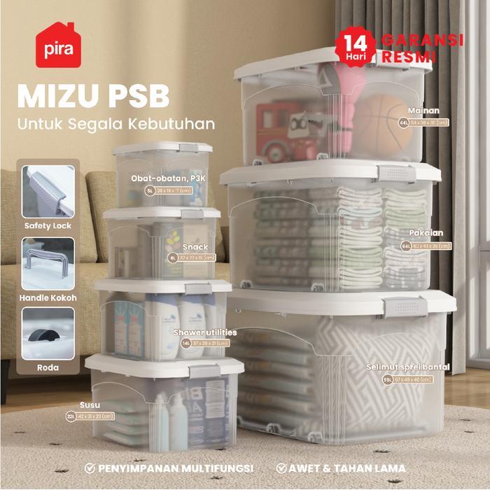 PIRA HOME - MIZU PSB Container Box / Box Plastik / Kotak Penyimpanan