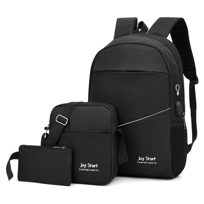 JTTOP" 3 IN 1 BACKPACK LAPTOP USB PORT + TAS SELEMPANG JOY START