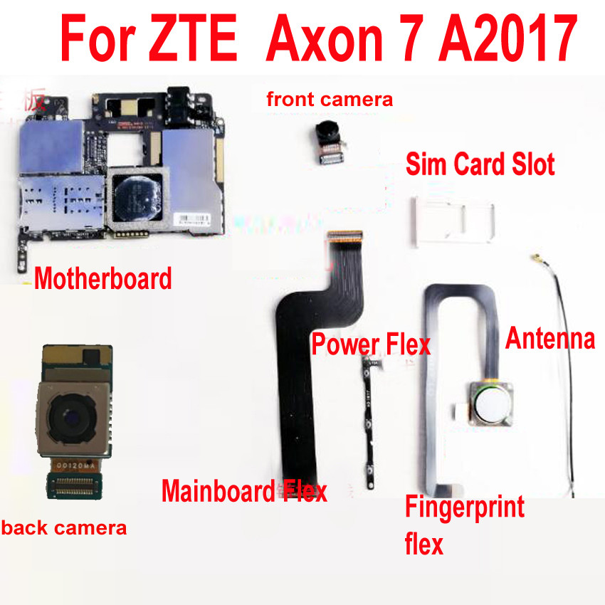 Best Quality Motherboard Back Rear Ca Mainboard Power Fingerprint Flex Cable For Zte Axon 7 Axon7