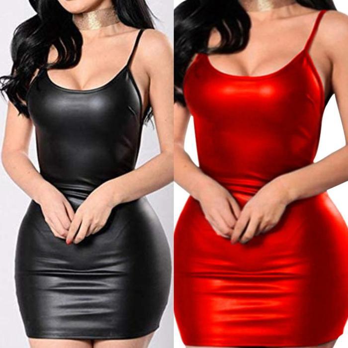 LINGEIRE SEKSI KULIT BACKLESS MINI DRESS CLUBBING MODEL EROPA AMERIKA BAJU DINAS MALAM