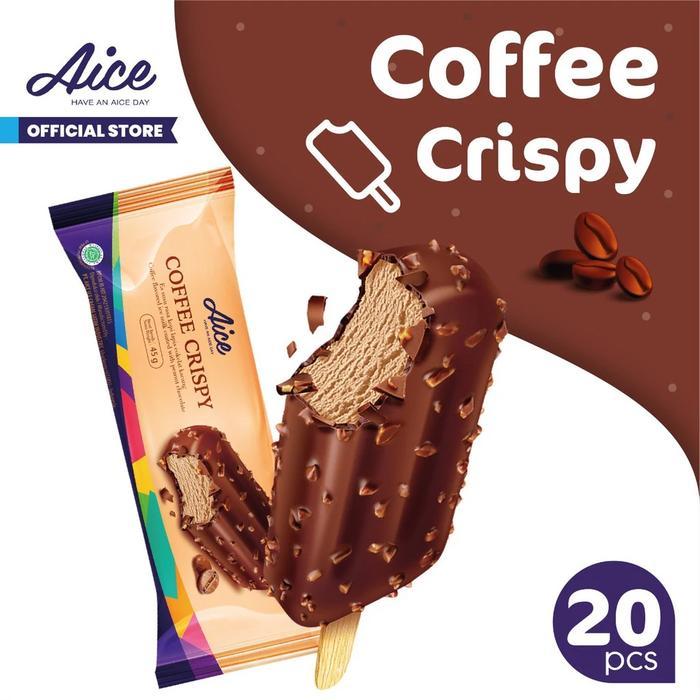 Paket Aice Ice Cream Coffee Crispy Es Krim (isi 20 pcs) Eskrim Kopi Termurah