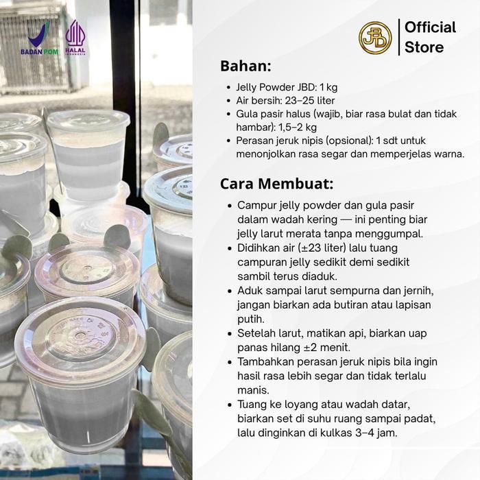 JELLY POWDER Plain Jelly Bubuk Food Ice Jeli Best Seller