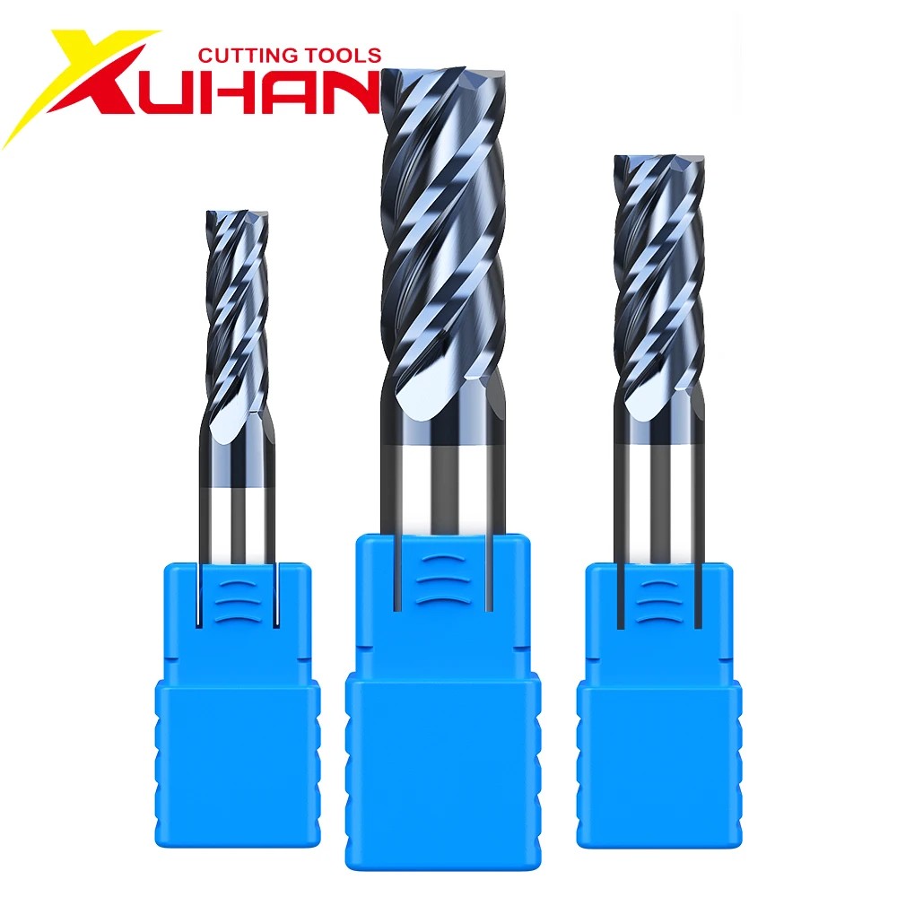 HRC50 1 2 3 4 5 6 8 10 Carbide end mill Milling cutting Tools Alloy Tungsten Steel Milling Cutter En