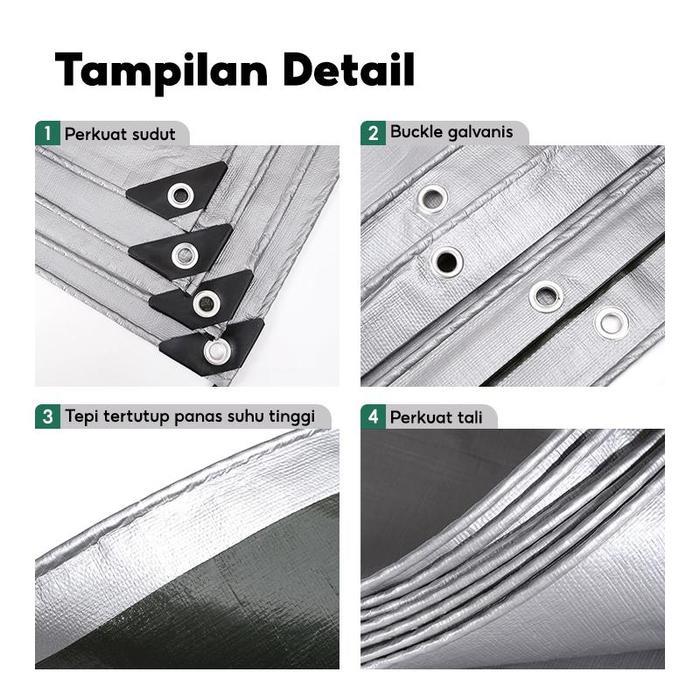 MODOFO penghalang air hujan untuk teras penutup teras rumah talang air hujan rumah Terpal Plastik