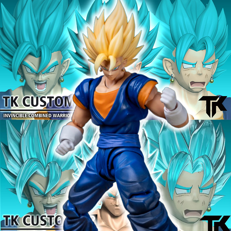 Tk Custom Dragon Ball Z Vegetto Dragon Ball Blue Super Saiyan 07/08/09 SHF Vegito Head Accessories