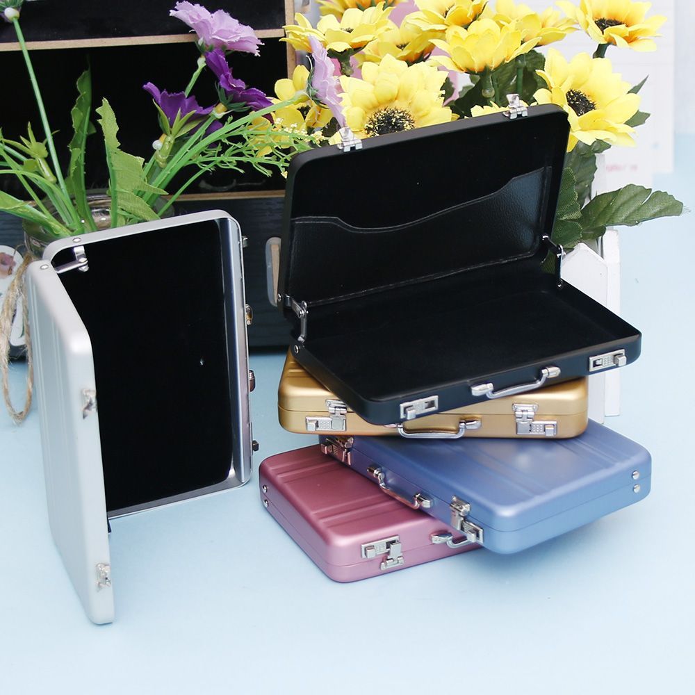Business Id Credit Card Holder Mini Suitcase Shape Business Bank Card Name Card Holder Box Case