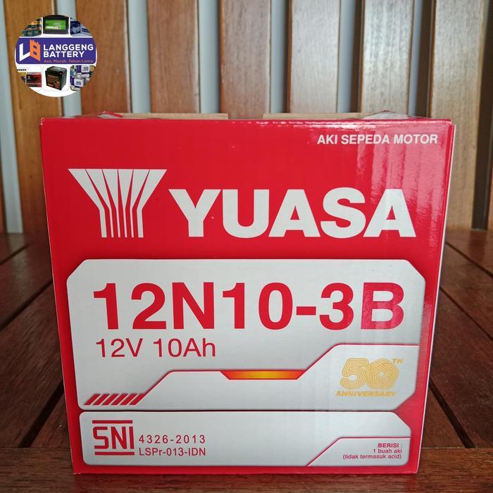 Aki Motor Binter Mercy Yuasa 12N10-3B 12 Volt 10 Ah